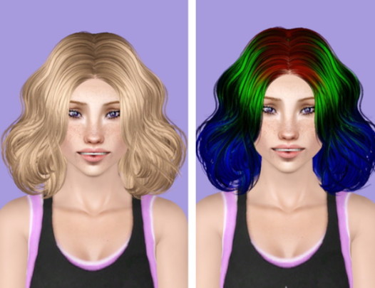 Skysims 131 hairstyle retextured by Plumb Bombs - Sims 3 Hairs