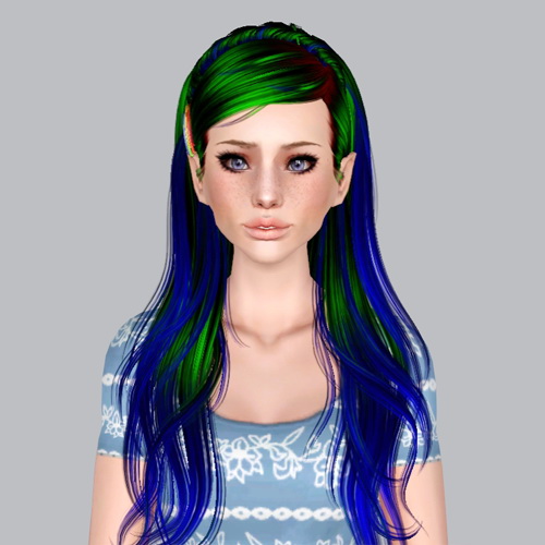 Newsea`s Monochrome hairstyle retextured by Plumb Bombs for Sims 3