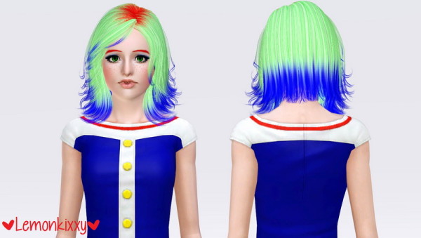 Skysims 018 hairstyle retextured by Lemonkiixxy for Sims 3