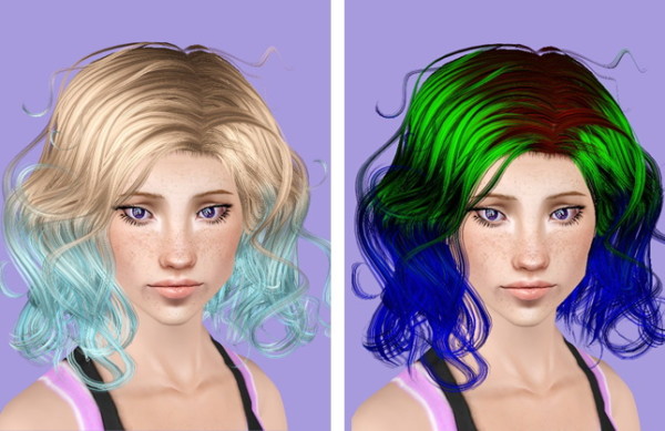 Newsea`s Violet hairstyle retextured by Plumb Bombs for Sims 3