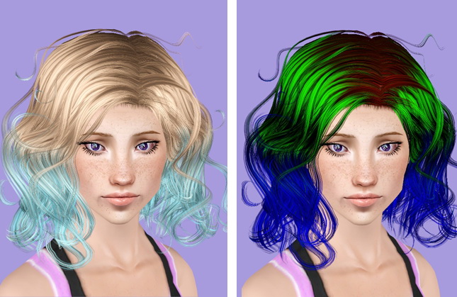 Newsea`s Violet hairstyle retextured by Plumb Bombs - Sims 3 Hairs