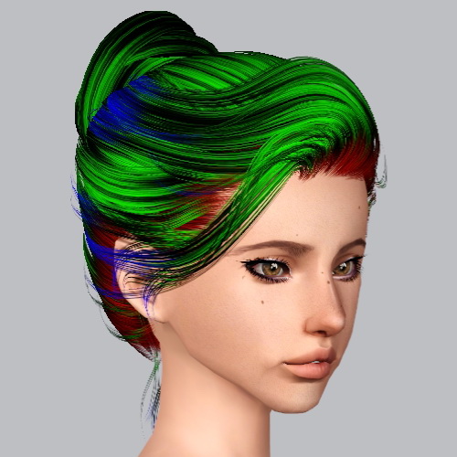 Newsea`s Sandra hairstyle retextured by Plumb Bombs for Sims 3