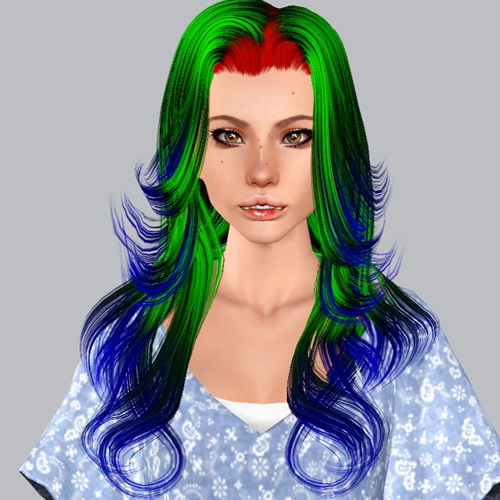 Peggy`s Special Gift April’11 hairstyle retextured by Plumb Bombs for Sims 3