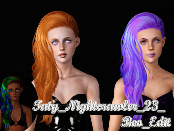 Nightcrawler and Skysims hairstyles retextured by Taty for Sims 3