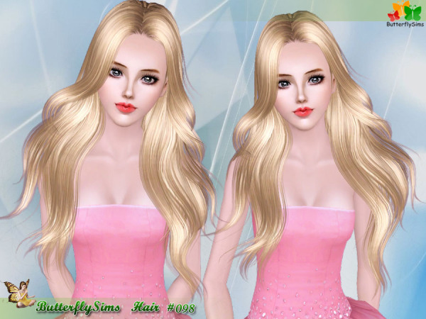 Windy Hairstyle 098 by Butterfly for Sims 3