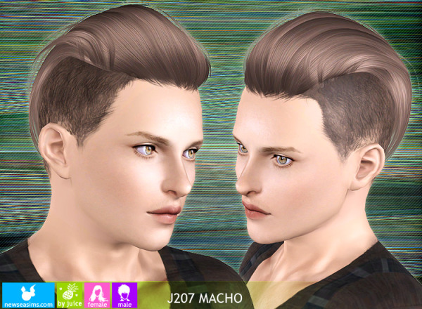 Hairstyle J207 Macho by NewSea for Sims 3