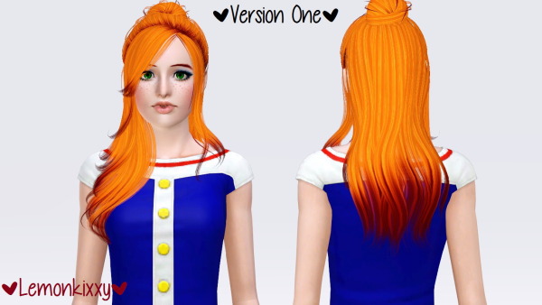 Skysims 029 hairstyle retextured by Lemonkixxy for Sims 3