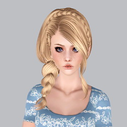 Skysims 235 hairstyle retextured by Plumb Bombs for Sims 3