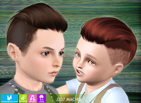 Hairstyle J207 Macho by NewSea for Sims 3