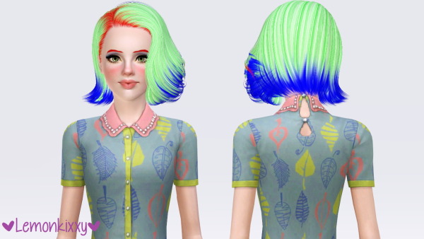 Butterflysims 086 hairstyle retextured by Lemonkixxy for Sims 3