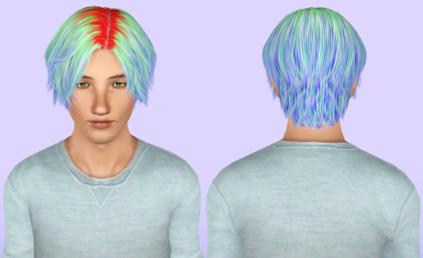 Cazy`s 93 hairstyle retextured by Porcelain Warehouse for Sims 3