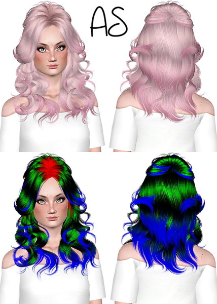 Newsea`s J203 Stardust hairsye retextured by Chantel Sims for Sims 3