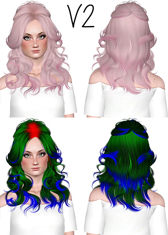 Newsea`s J203 Stardust hairsye retextured by Chantel Sims - Sims 3 Hairs