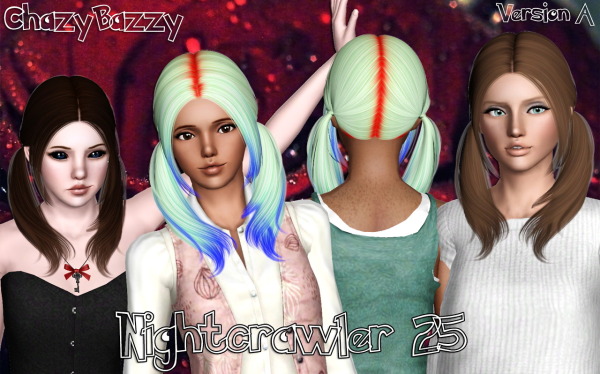 Nightcrawler`s hairstyle 25 retextured by Chazy Bazzy for Sims 3