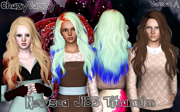 Newsea`s J183 Titanuim hairstyle retextured by Chazy Bazzy for Sims 3