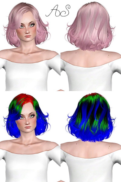Newsea J202 Amor hairstyle retextured by Chantel Sims for Sims 3
