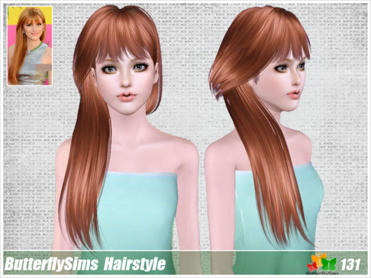 Soft hairstyle 131 by Butterfly Sims - Sims 3 Hairs