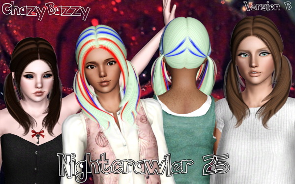 Nightcrawler`s hairstyle 25 retextured by Chazy Bazzy for Sims 3