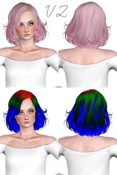 Newsea J202 Amor hairstyle retextured by Chantel Sims for Sims 3