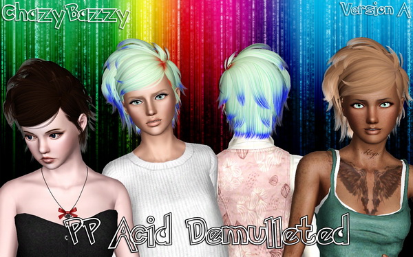 Newsea`s J185 Acid hairstyle retextured by Chazy Bazzy for Sims 3