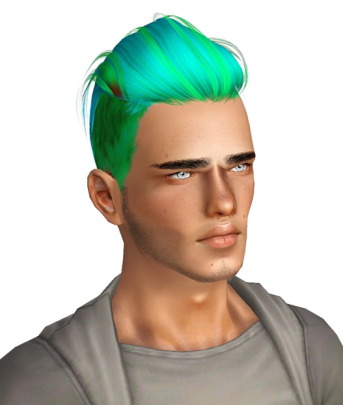 Newsea J207 Macho hairstyle retextured by Monolith Sims - Sims 3 Hairs