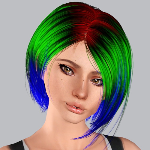 Newsea`s Ocean Blue hairstyle retextured by Plumb Bombs for Sims 3