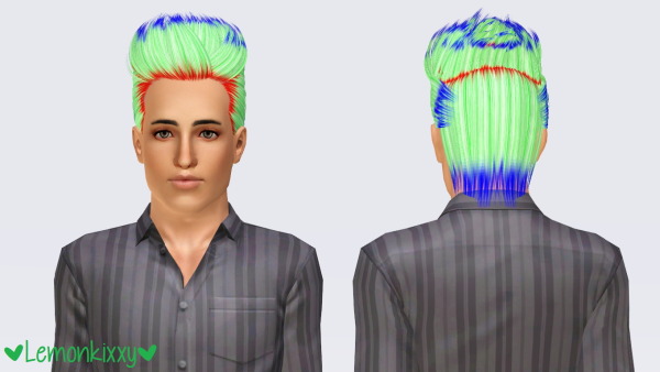 Skysims 234 hairstyle retextured by Lemonkixxy for Sims 3