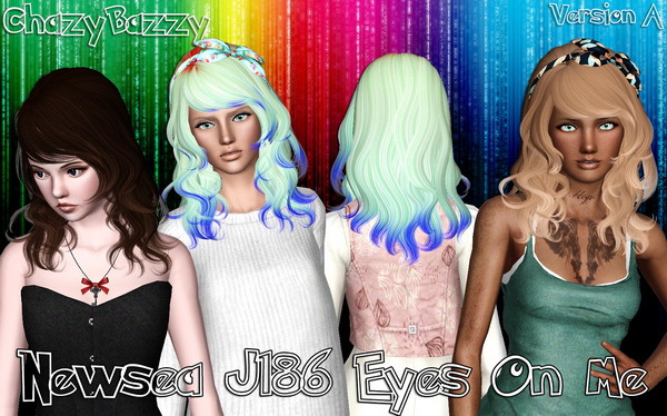Newsea`s J186 Eyes On Me hairstyle retextured by Chazy Bazzy for Sims 3