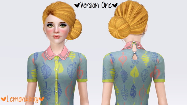 Ulker Fashionista 2 hairstyle retetextured by Lemonkixxy`s Lair for Sims 3