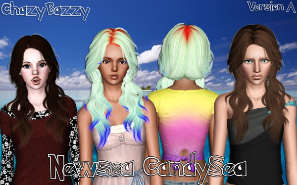Bomb SeaWeed hairstyle retextured by Chazy Bazzy for Sims 3