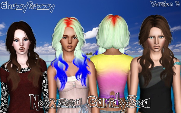 Bomb SeaWeed hairstyle retextured by Chazy Bazzy for Sims 3