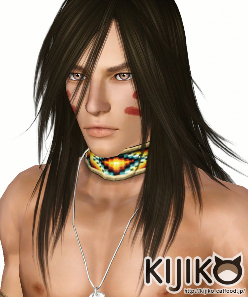 Azurite hairstyle for him by Kijiko for Sims 3