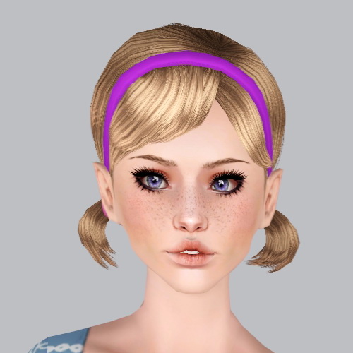 EA Perfect Pigtail hairstyle retextured by Plumb Bombs - Sims 3 Hairs