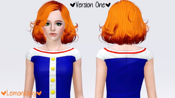 Newsea`s J202 Amor hairstyle retextured by Lemonkixxy for Sims 3