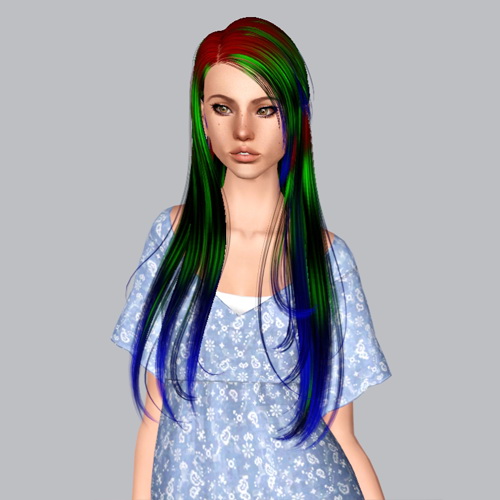 Skysims 7 hairstyle retextured by Plumb Bombs for Sims 3