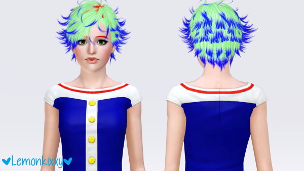 Kijiko`s Maine Coon hairstyle retextured by Lemonkixxy for Sims 3