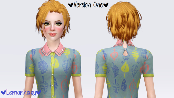 Kijiko`s Cymric hairstyle retextured by Lemonkixxy for Sims 3
