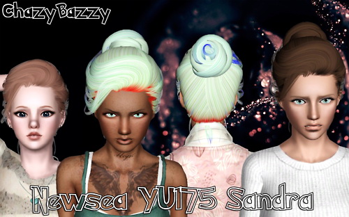 Newseas YU175 Sandra hairstyle retextured by Chazy Bazzy for Sims 3