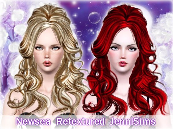 Newsea`s J203 Stardust hairstyle retextured by Jenni Sims for Sims 3