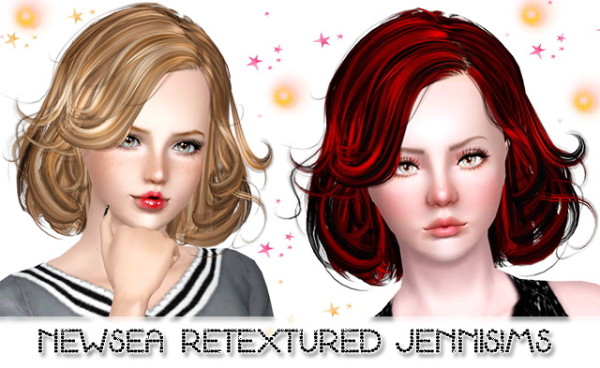 Newsea`s Amor hairstyle retextured by Jenni Sims for Sims 3