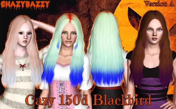 Cazy 150d Blackbird hairstyle retextured by Chazy Bazzy for Sims 3
