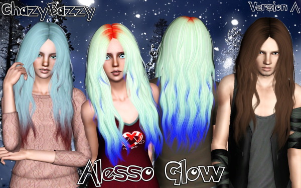 Alesso`s Glow hairstyle retextured by Chazy Bazzy for Sims 3