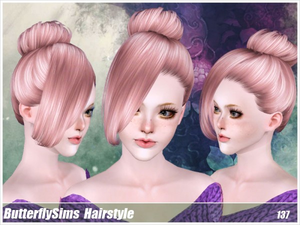 Hairstyle 137 by Buttefly by Butterfly Sims for Sims 3