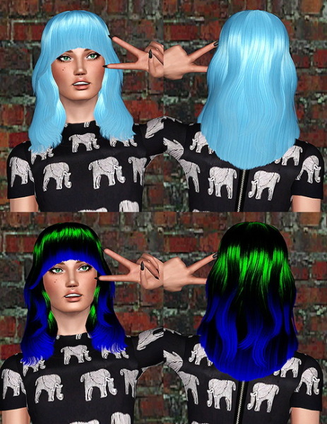 Modish Kitten Shag hairstyle retextured by Chantel Sims for Sims 3
