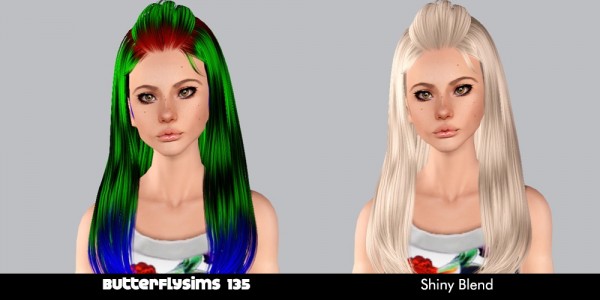 Butterflysims 135 hairstyle retextured by Plumb Bombs for Sims 3