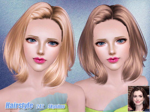 Bob hairstyle 242 set by Skysims by The Sims Resource for Sims 3