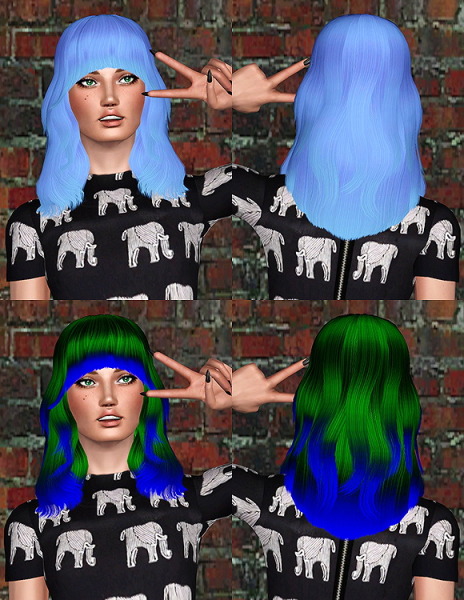 Modish Kitten Shag hairstyle retextured by Chantel Sims for Sims 3