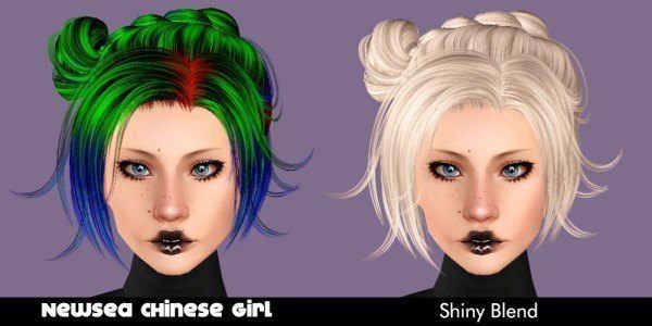 Newsea`s hairstyle retextured by Plumb Bombs for Sims 3
