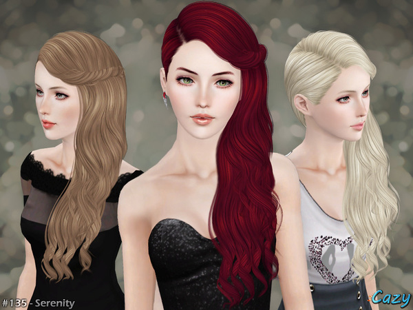Serenity Hairstyle by Cazy by The Sims Resource for Sims 3