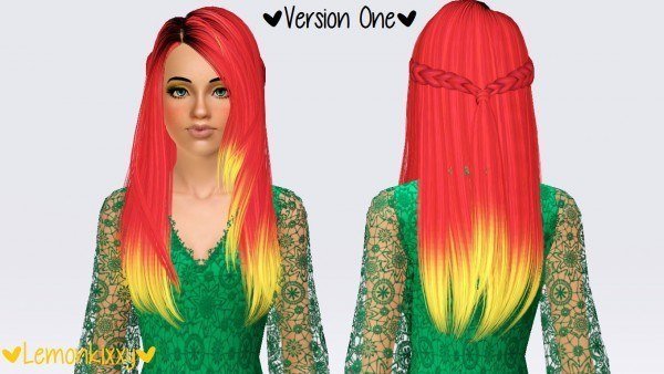 Butterflysims 136 hairstyle retextured by Lemonkixxy`s Lair for Sims 3